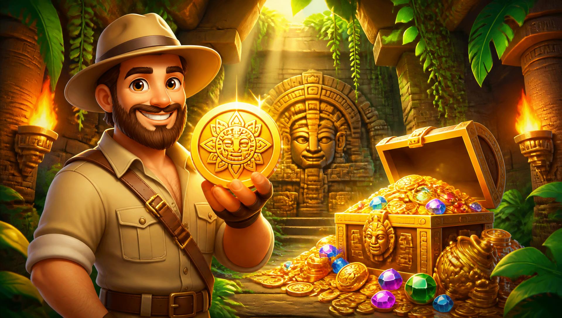 Kleurrijke slotsymbolen in jungle-stijl